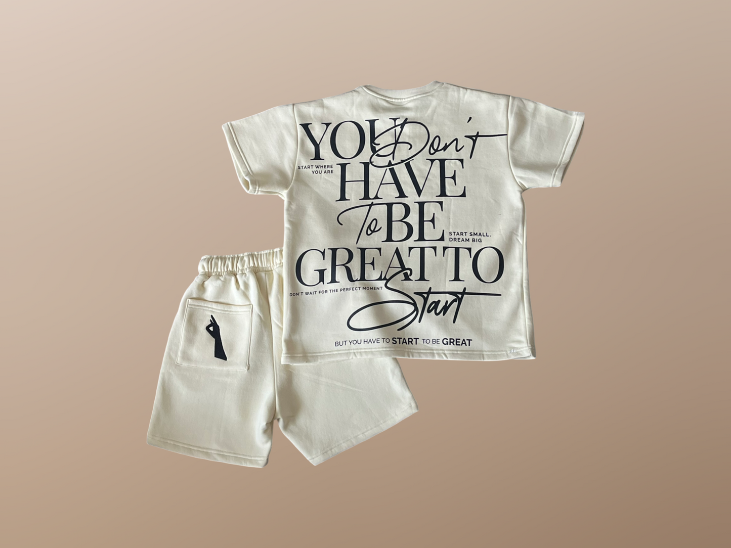 Conjunto Tshirt & Calção " Start To Be Great "