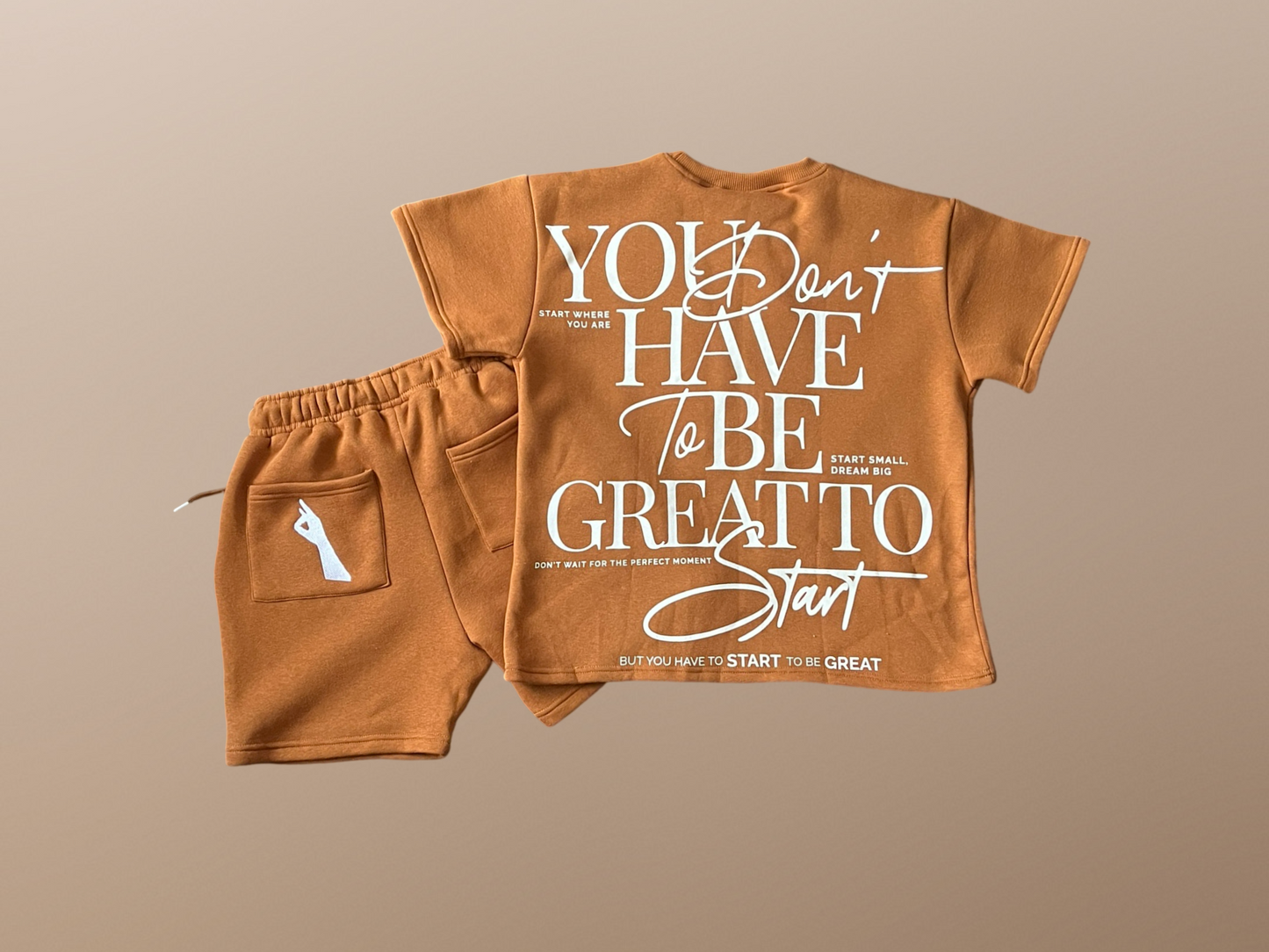 Conjunto Tshirt & Calção " Start To Be Great "